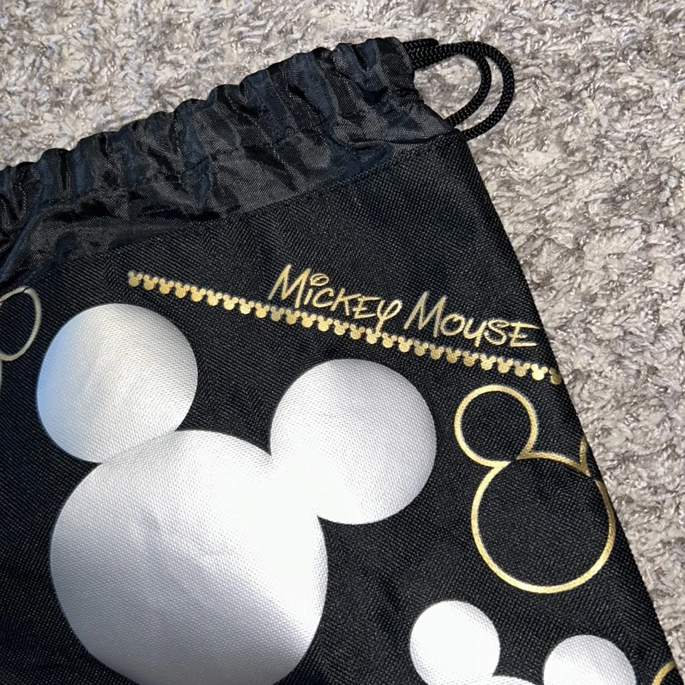 Mickey Mouse drawstring bag‎ metallize gold silver black